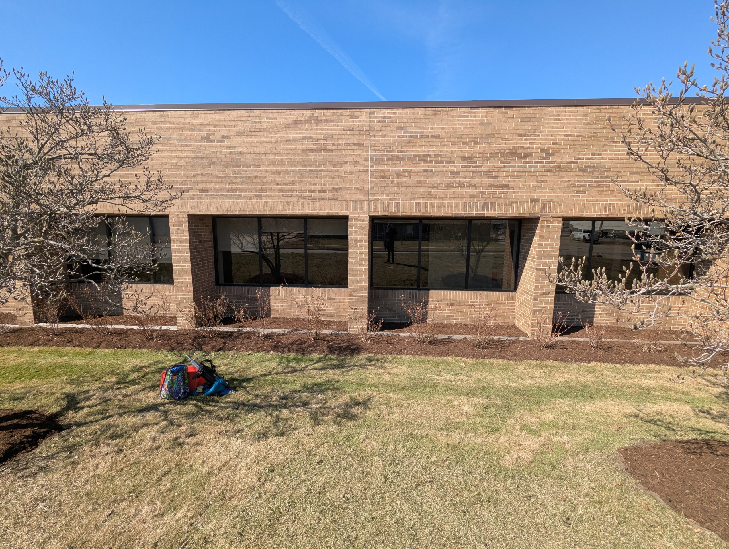 Commercial building exterior in WashAway's work library